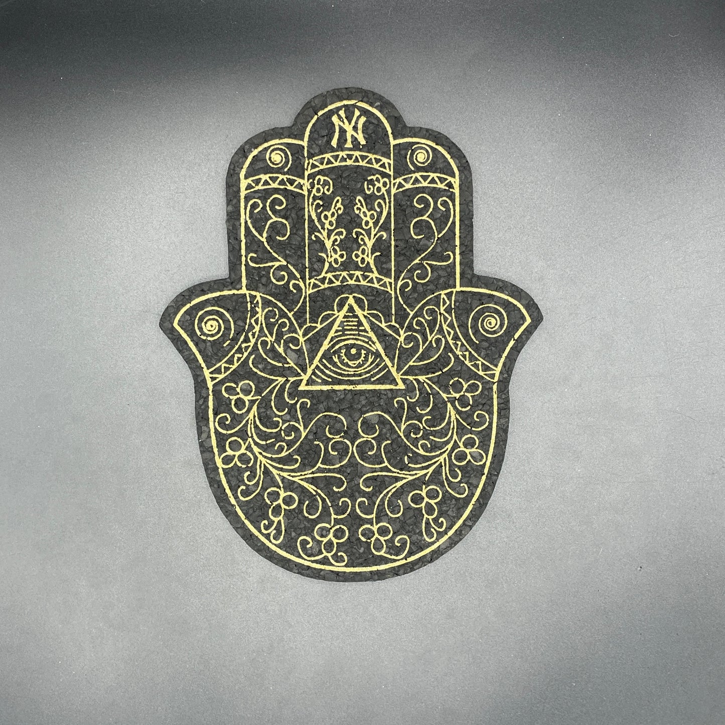 Illuminati Gold Hamsa Hand Moodmat