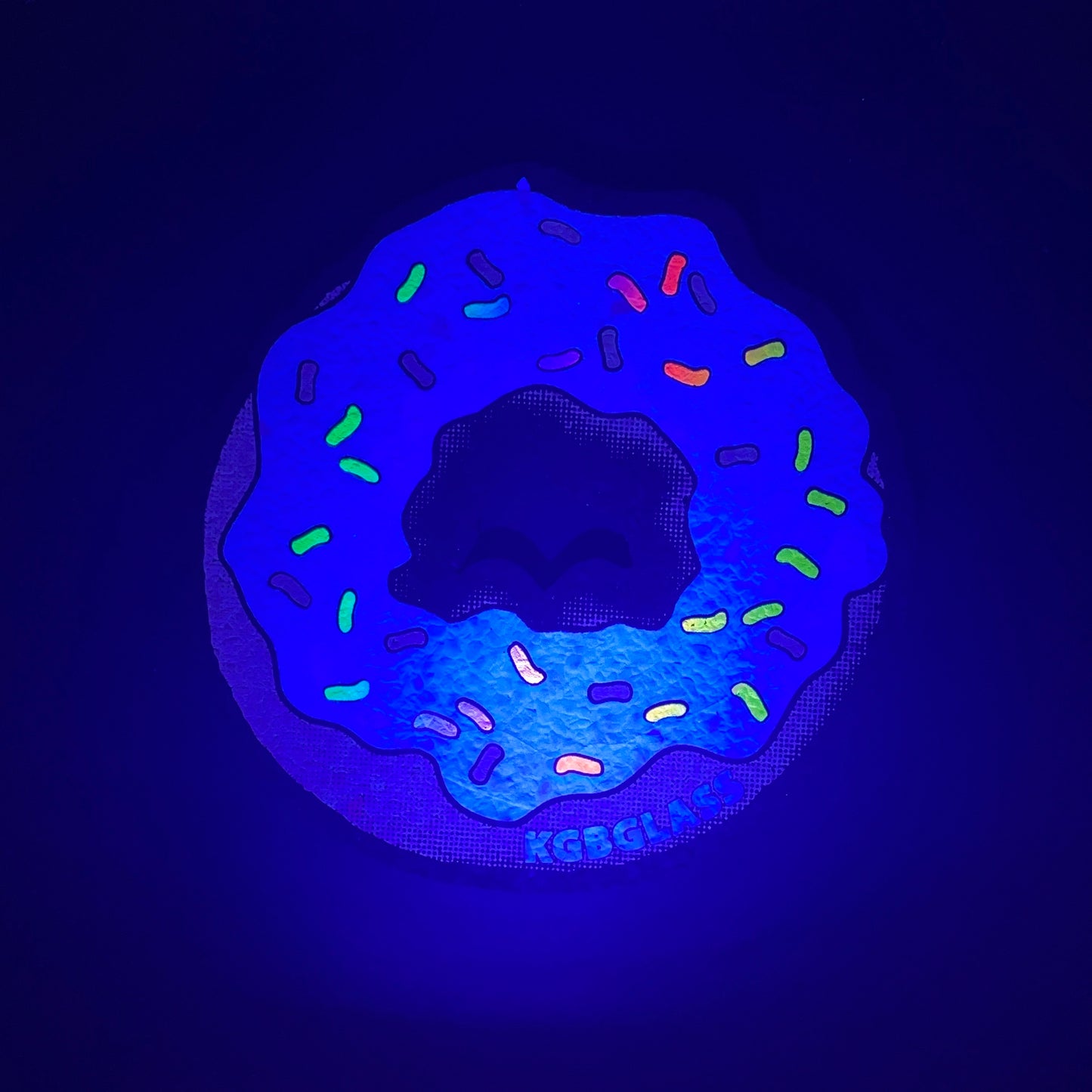 KGB Glass Vanilla Rainbow Sprinkled Donut Moodmat