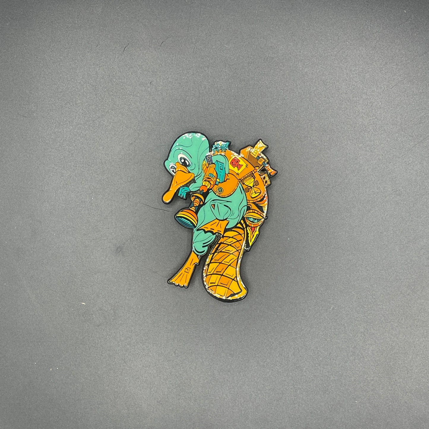FF Studios X C.B.C. Space Traveling Rocket Male Platypus Pin LE40