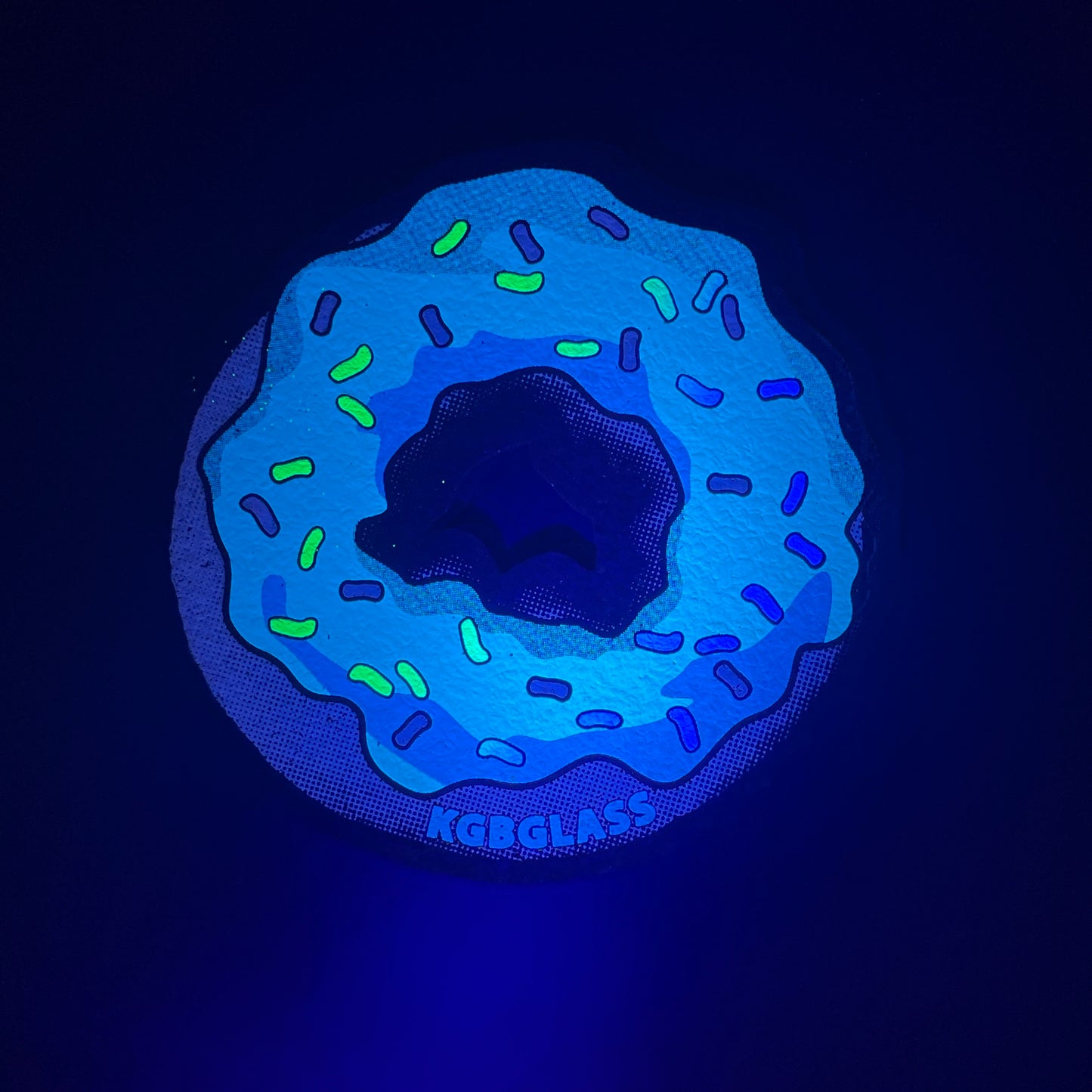 KGB Glass Blue Sprinkled Donut Moodmat