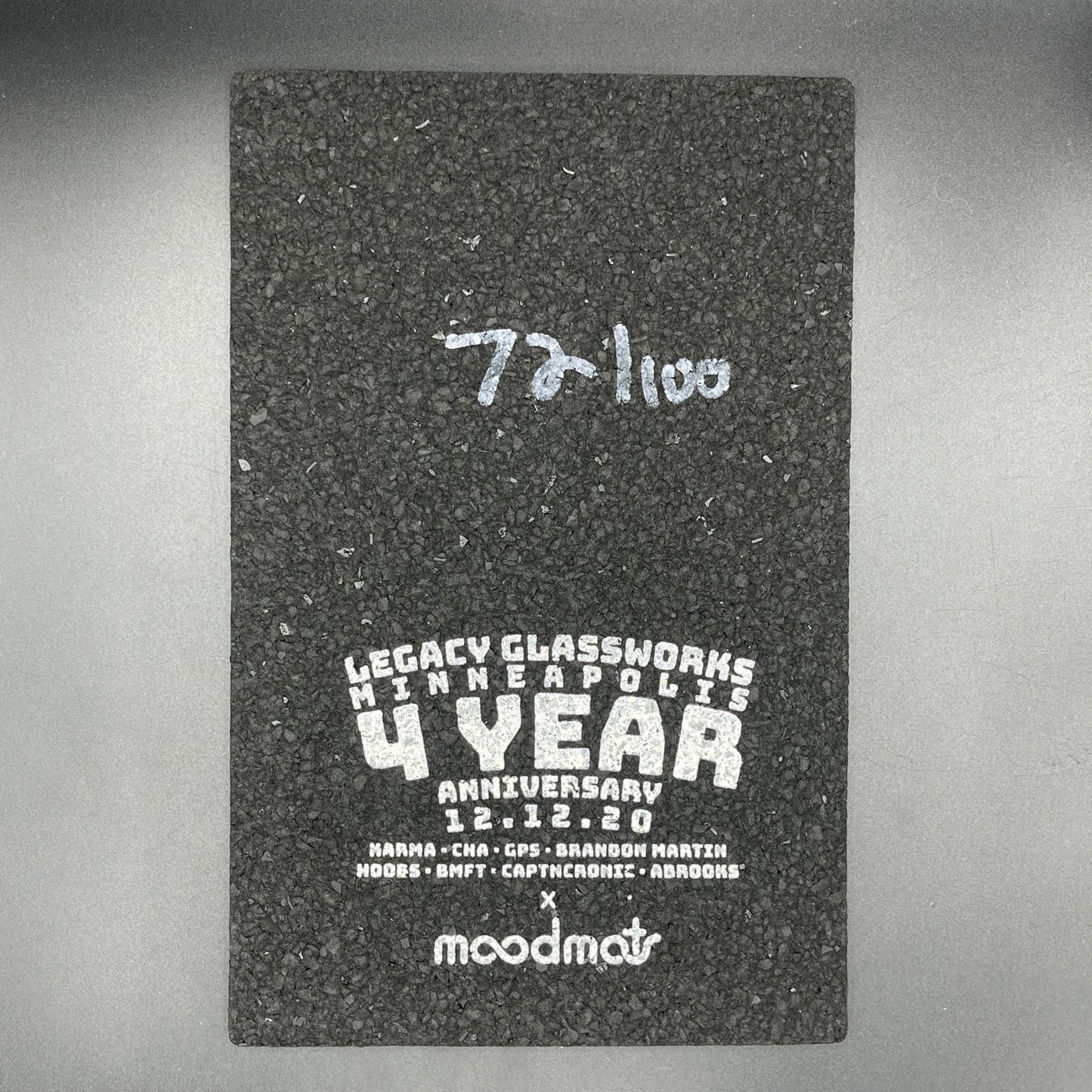 Legacy Glassworks Minneopolis 4 Year Anniversary Moodmat