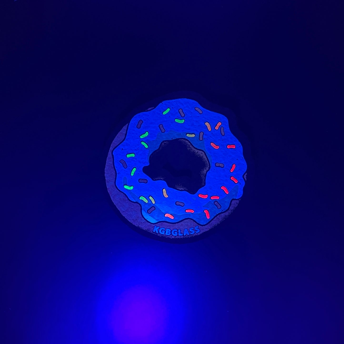 KGB Glass Blue Sprinkled Small Donut Moodmat