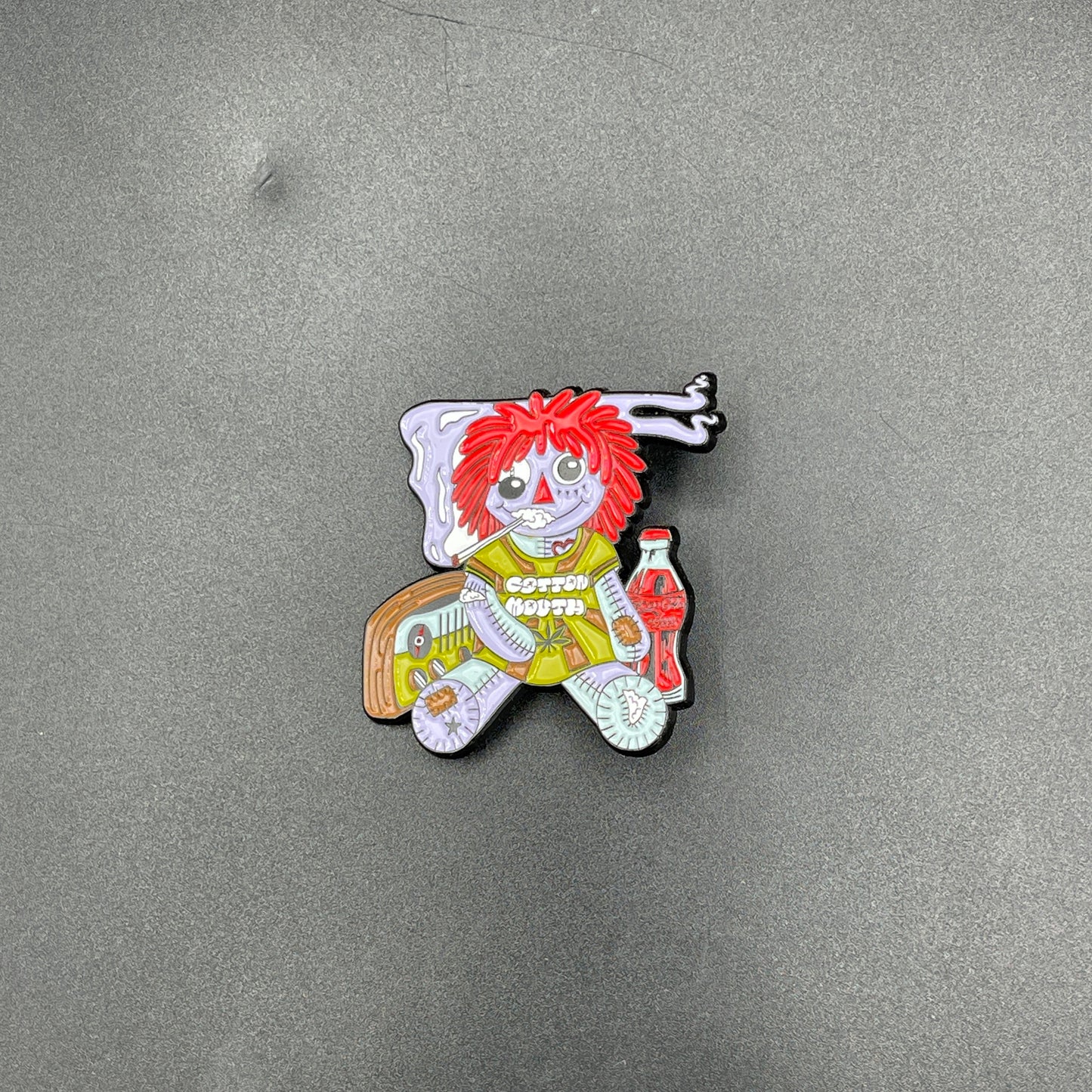 Retro Sloth Raggedy Ann Pin