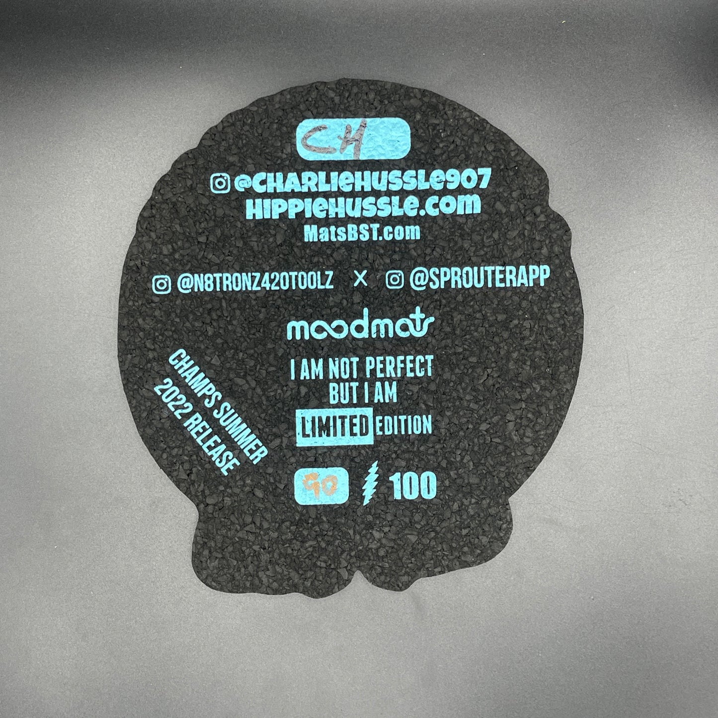 Hippie Hussle X N8Tronz420Toolz X Sproutrapp Round Face Moodmat