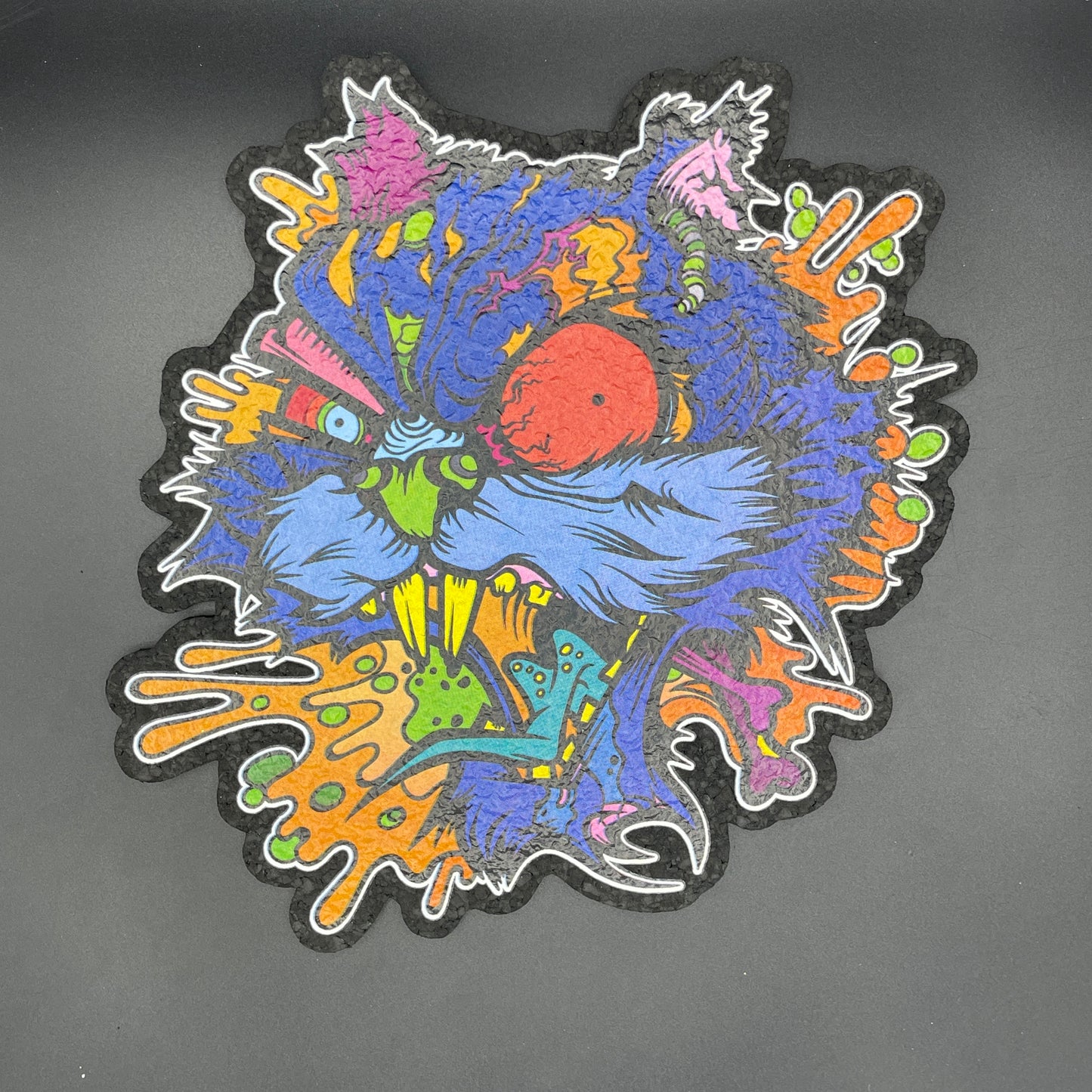 Kinked Pins Blue Bad Fur Day Moodmat