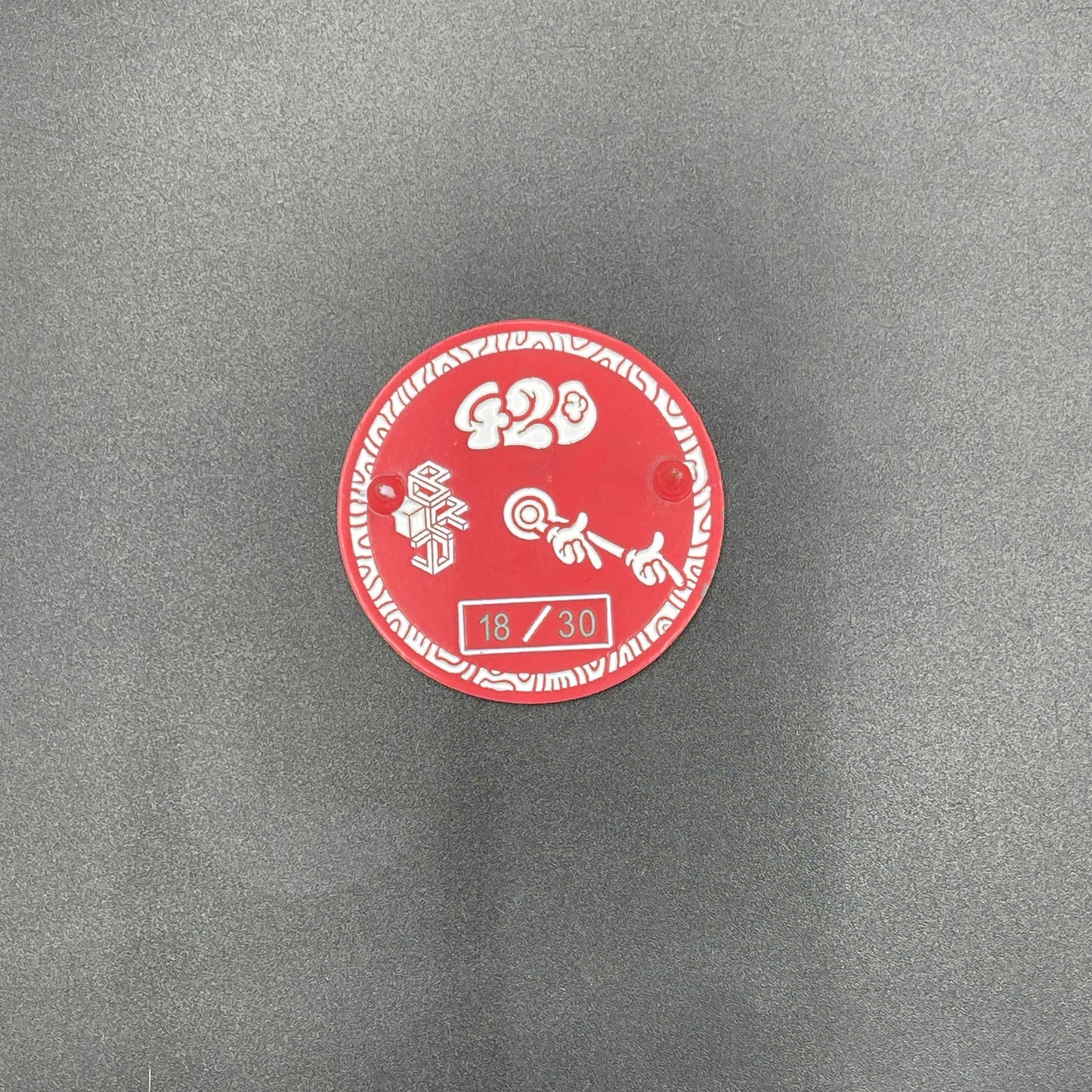 Born Ready Designs Flower Hour Red Pin