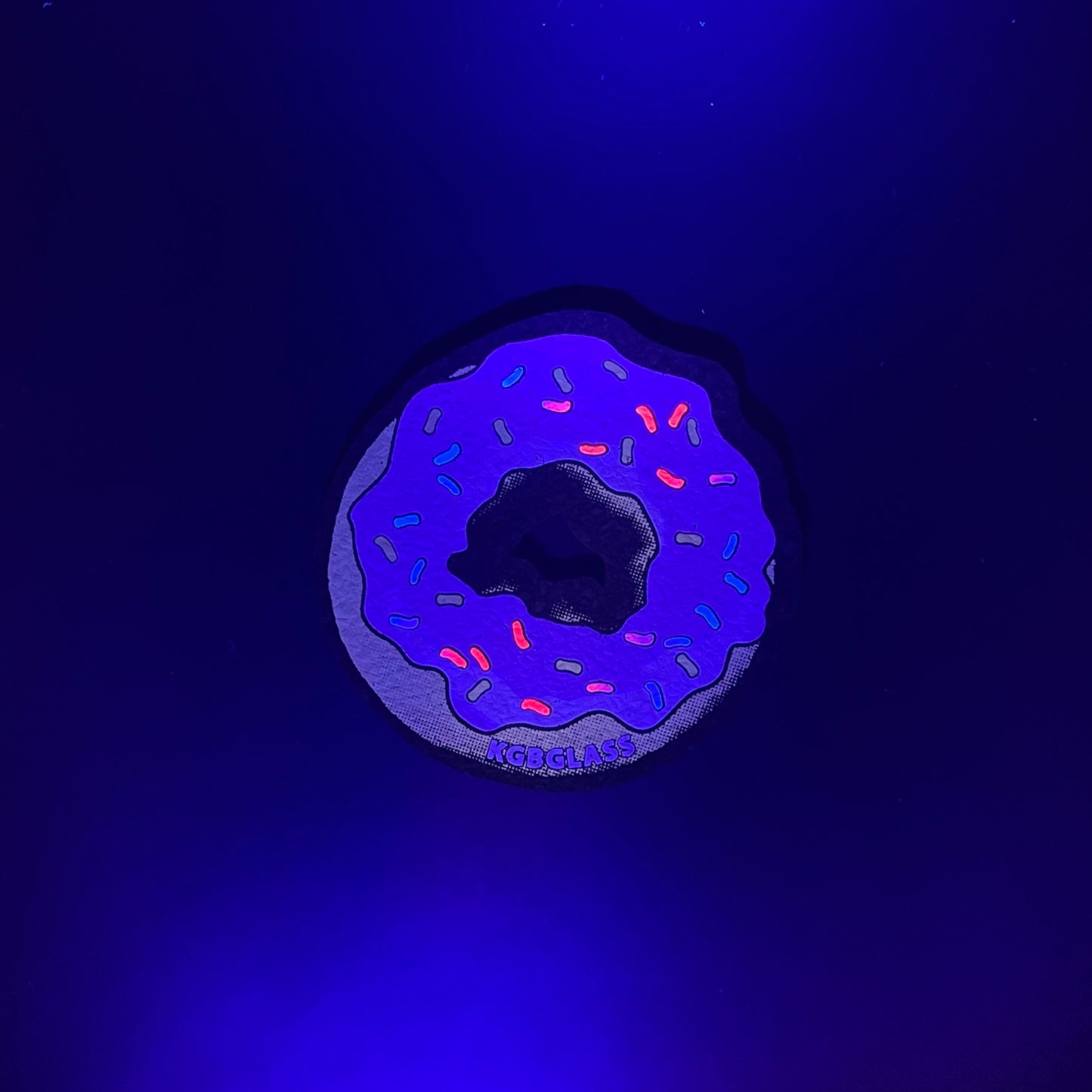 KGB Glass Purple Sprinkled Small Donut Moodmat