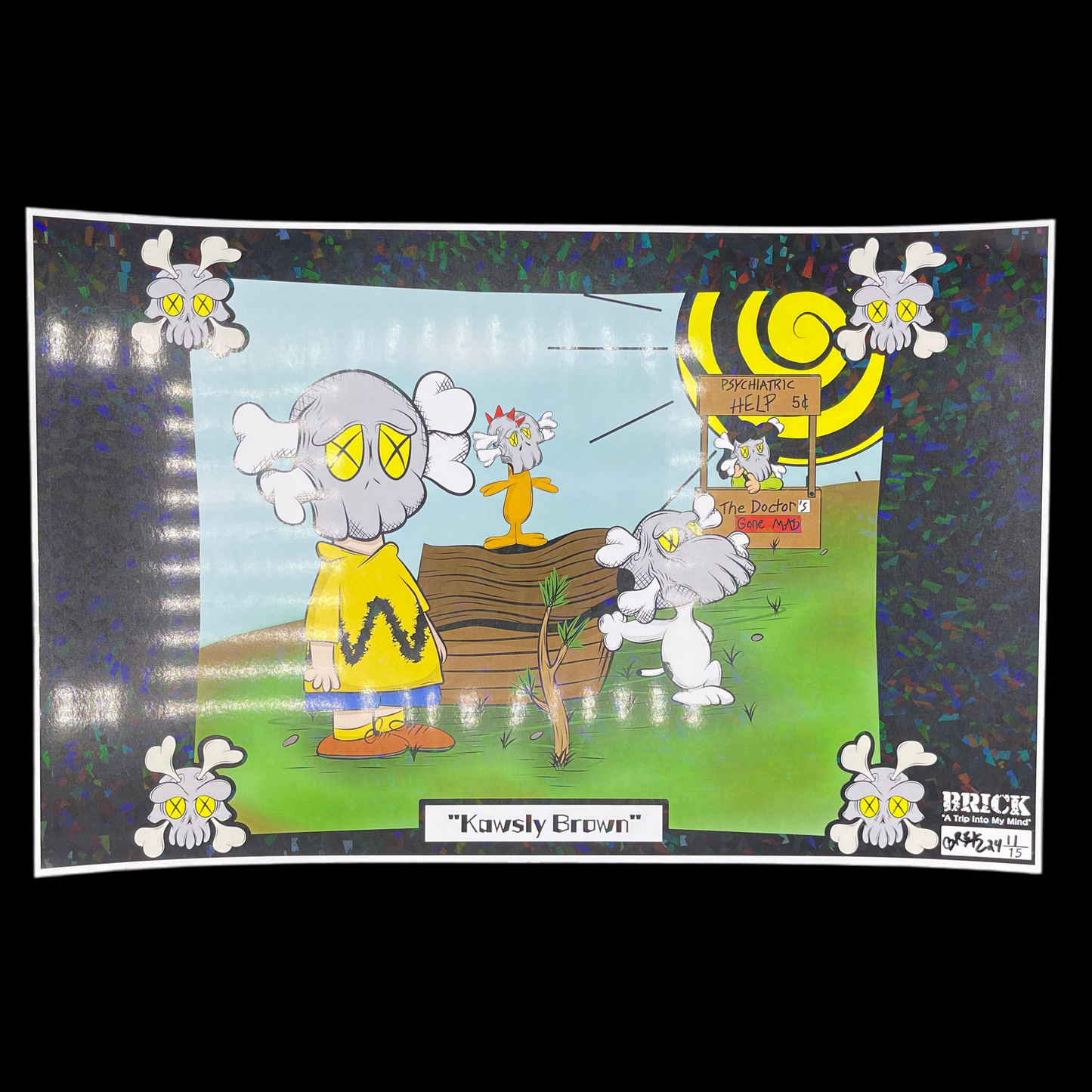 Brick Kawsly Brown Holographic Print