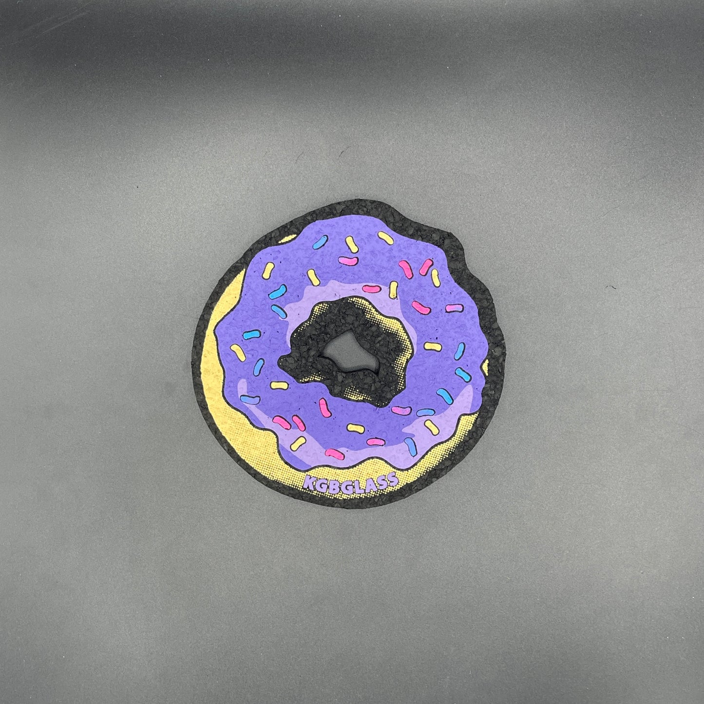 KGB Glass Purple Sprinkled Small Donut Moodmat