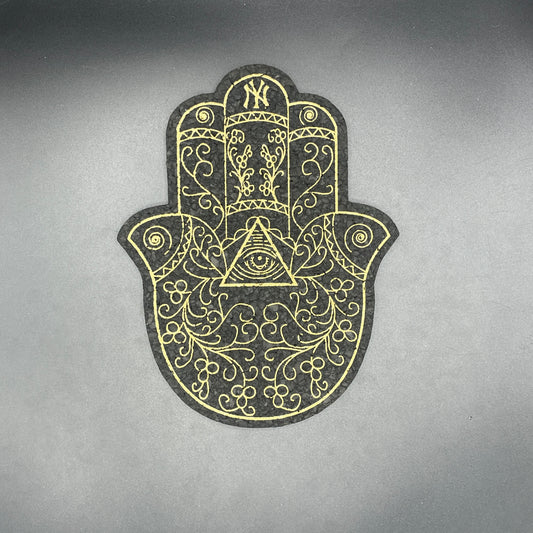 Illuminati Gold Hamsa Hand Moodmat