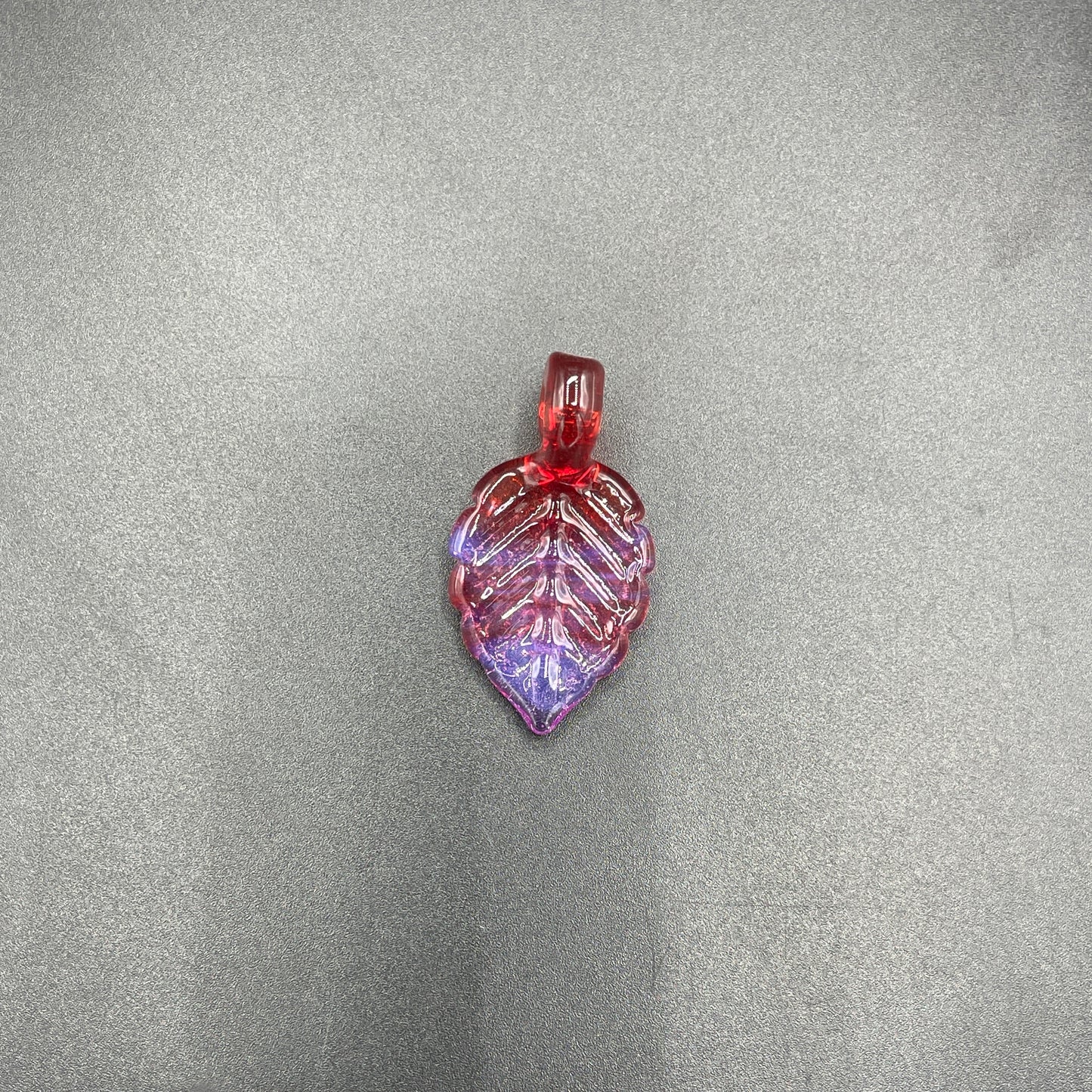 Domepiecer Red & Purple Leaf Blade Pendant