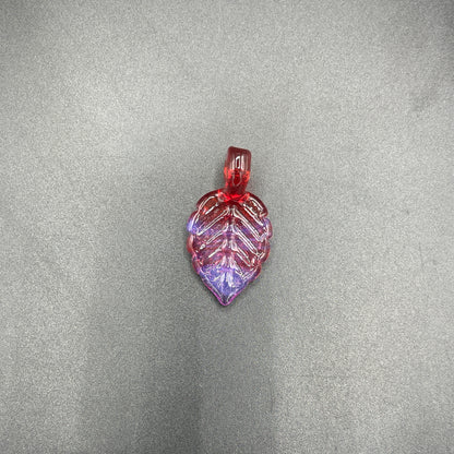 Domepiecer Red & Purple Leaf Blade Pendant