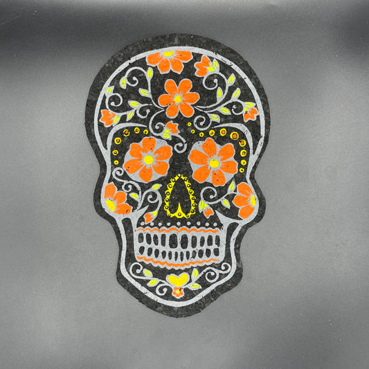 East Coasters Orange Sugar Skull Mat