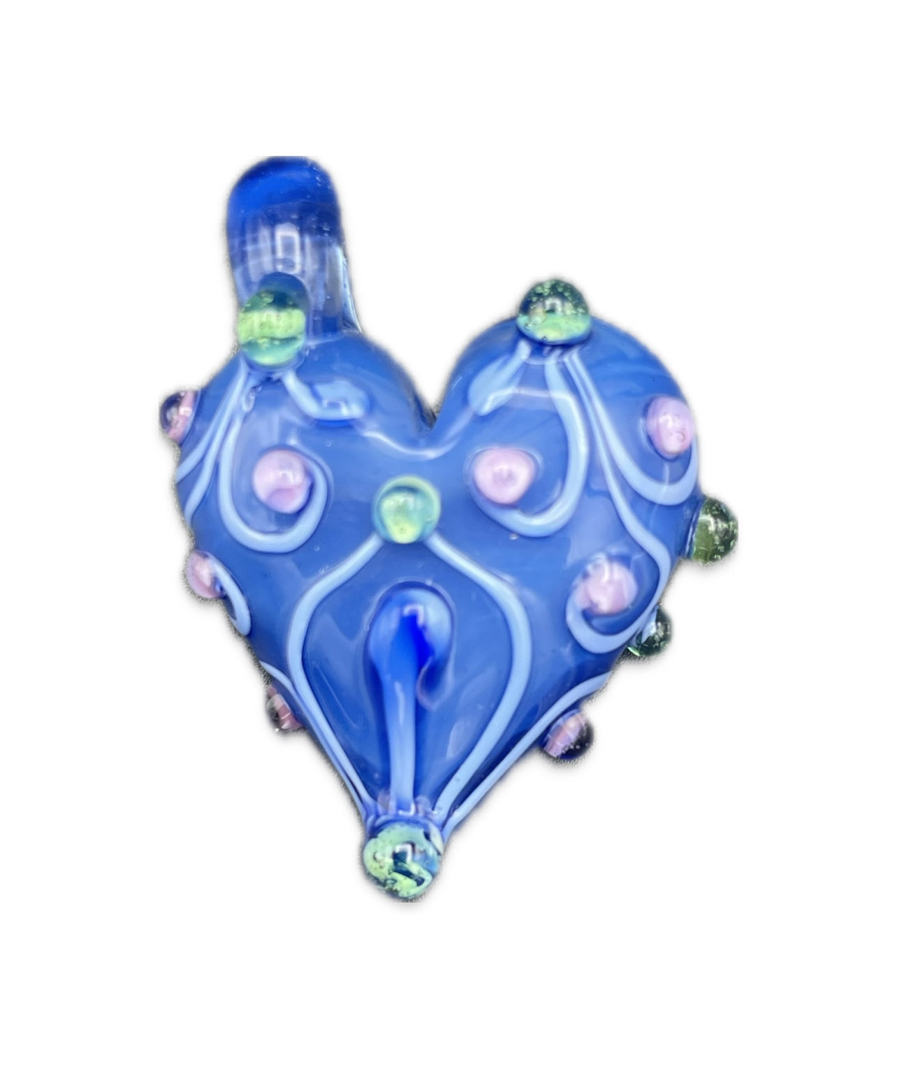 Lyric Glass Elaborate Heart Pendant