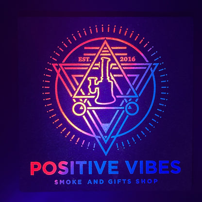 Positive Vibes Pink to Blue Logo Moodmat