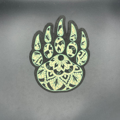 Bear Mountain Studios Green & Black Bear Paw Moodmat