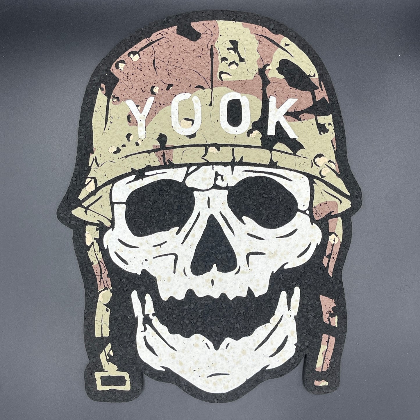 Yook Brown Camo Skull Moodmat