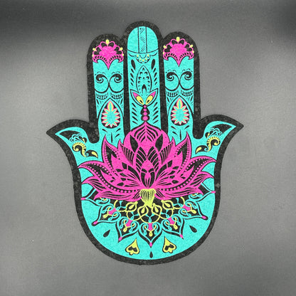 East Coasters Blue & Pink Hamsa Hand Mat