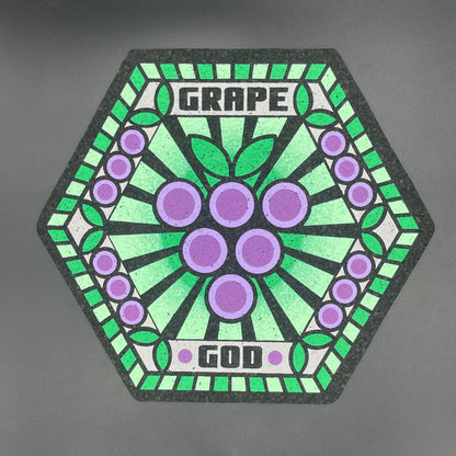 Grape God Hexagon Moodmat