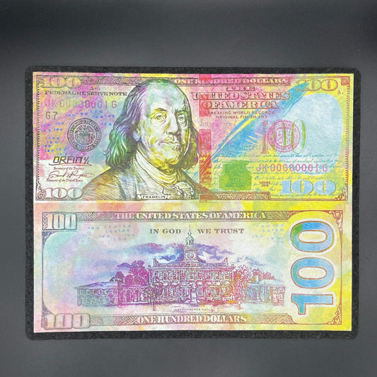 Orfin Tie-Dye $100 Bill Moodmat