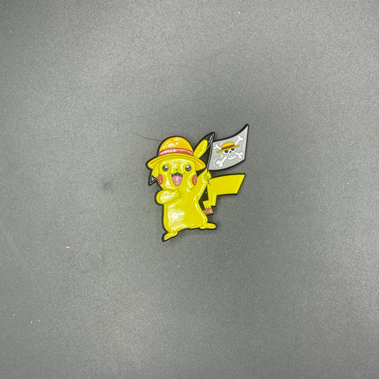 Say Less Custom Straw Hat Pikachu Pin