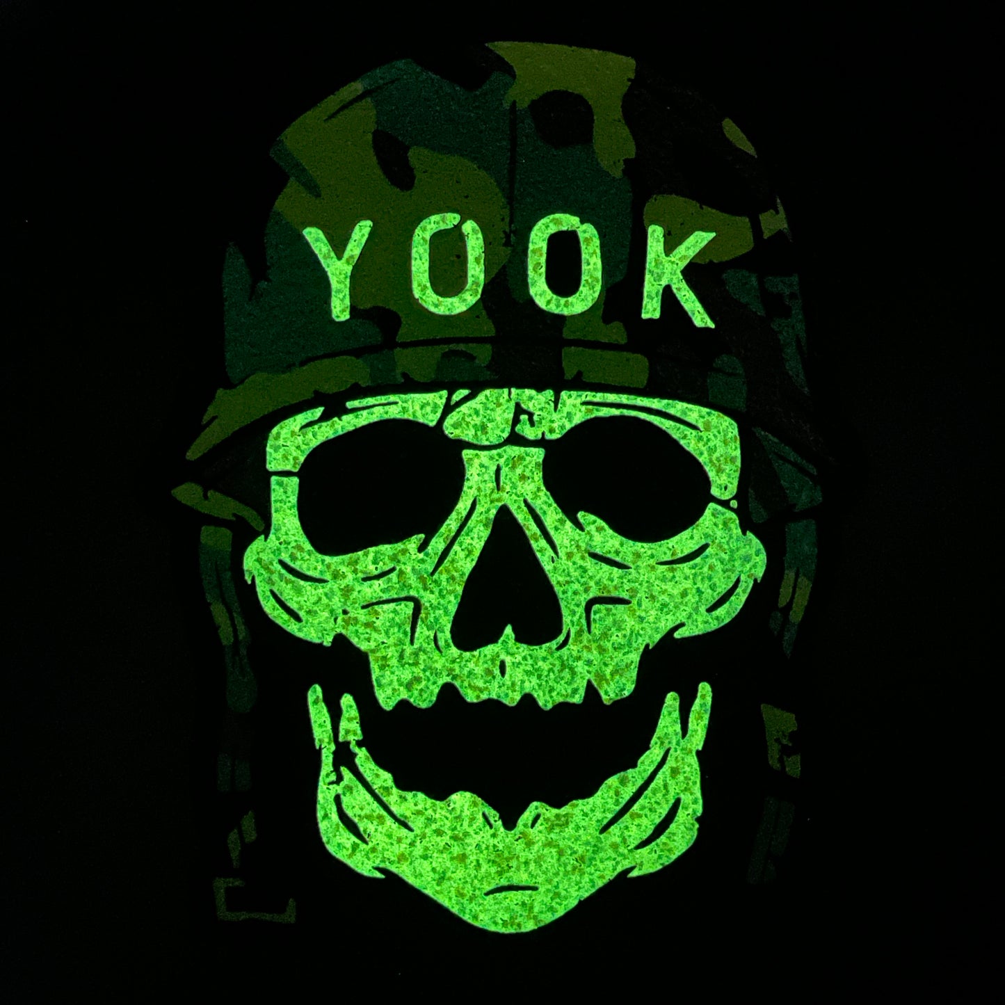 Yook Green Camo Skull Head Moodmat