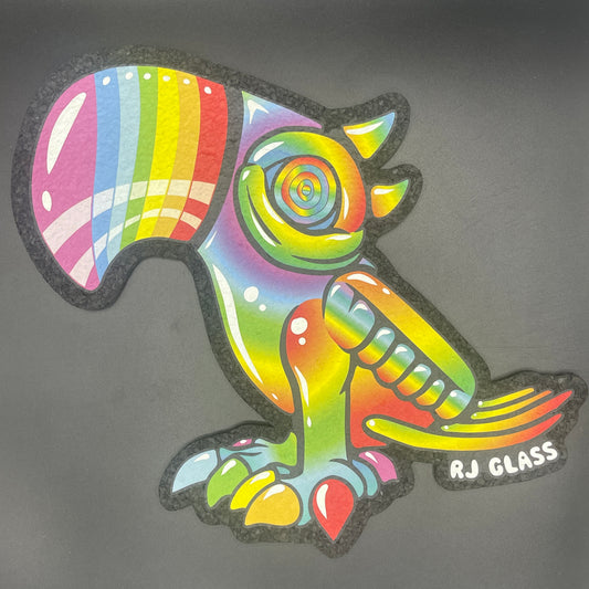 RJ Glass Light Rainbow Macaw Moodmat