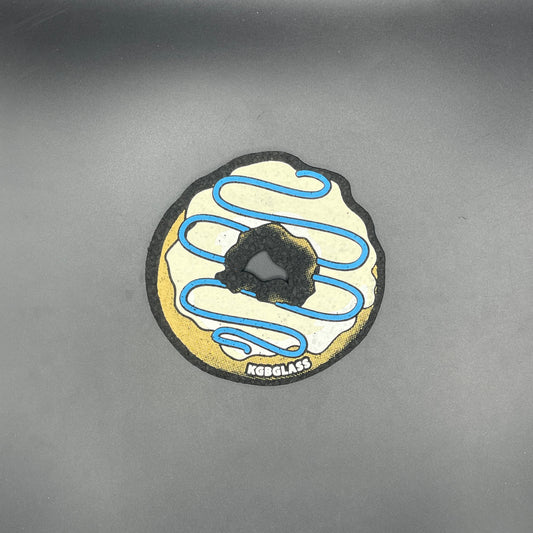 KGB Glass Vanilla Blue Swirl Small Donut Moodmat