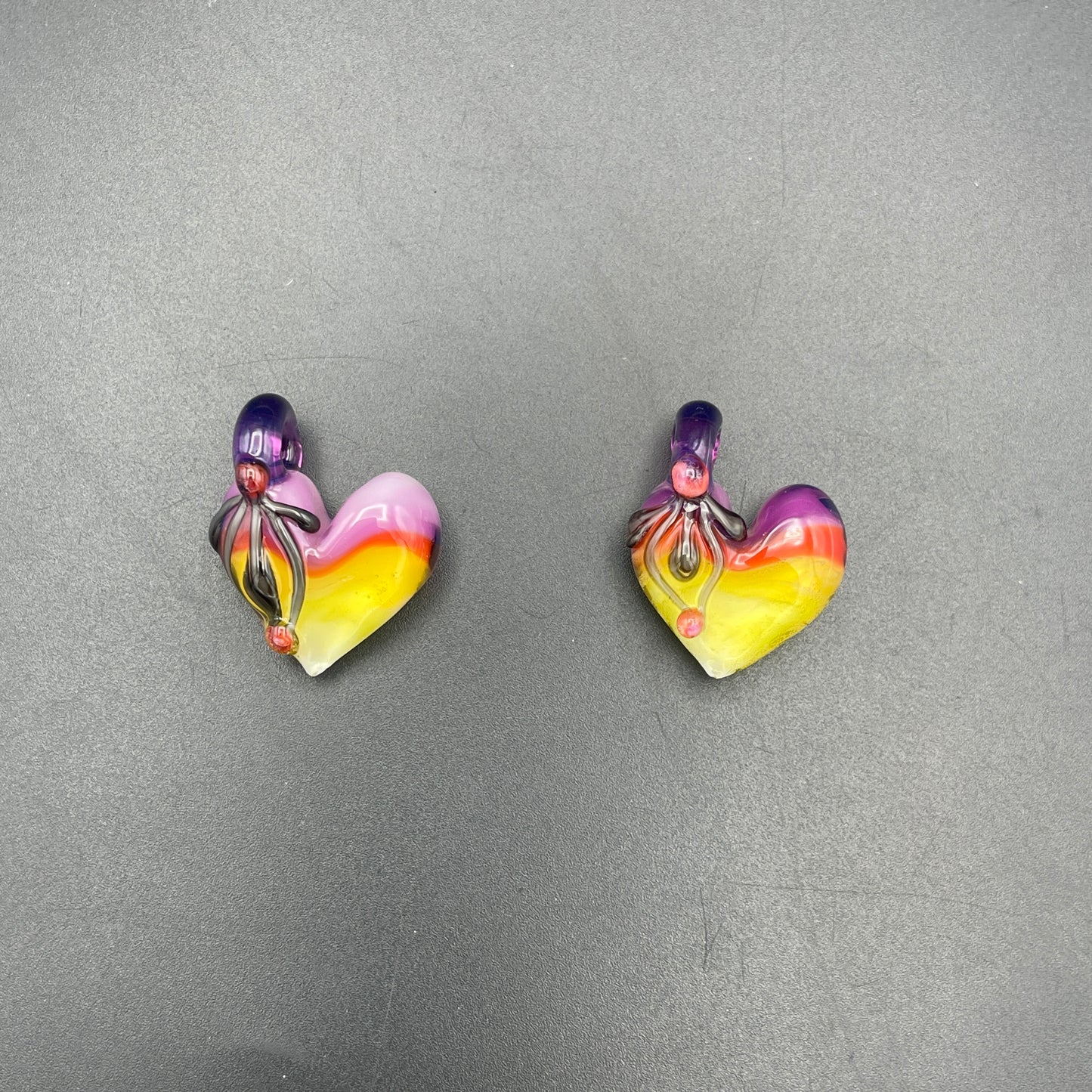 Lyric Glass Mini Sunset Heart Pendant