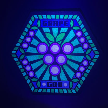 Grape God Hexagon Moodmat