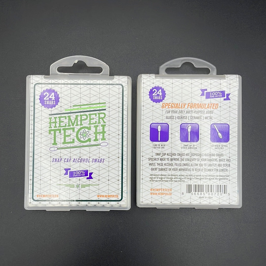 Hemper Tech Snap Cap Alcohol Swabs