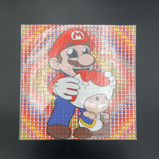 Zane Kesey Mario Licking Toad Blotter Art