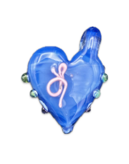 Lyric Glass Elaborate Heart Pendant