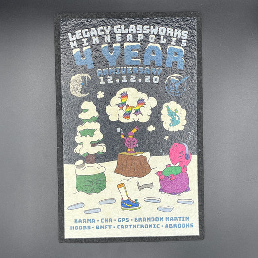 Legacy Glassworks Minneopolis 4 Year Anniversary Moodmat