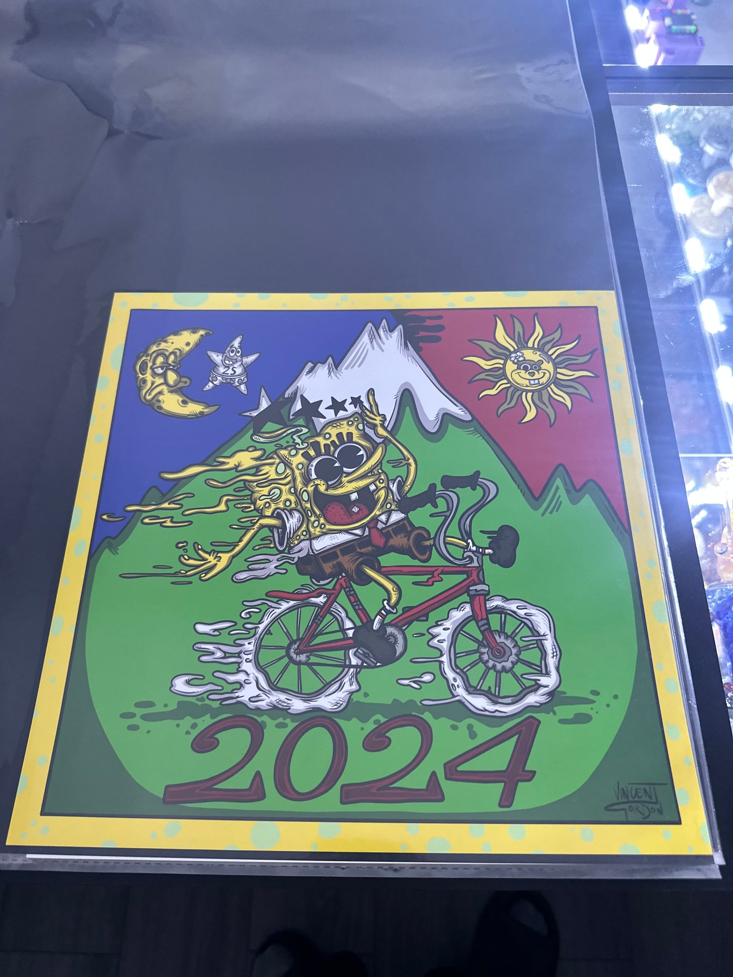 Vincent Gordon 2024 Bicycle Day Spongebob Print