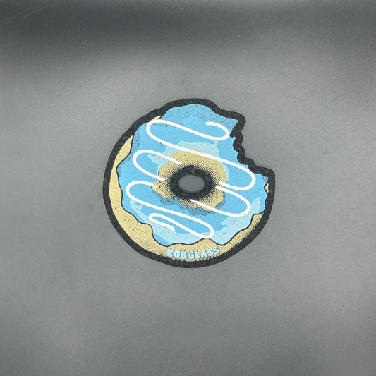 KGB Glass Blue White Swirl Small Donut Moodmat