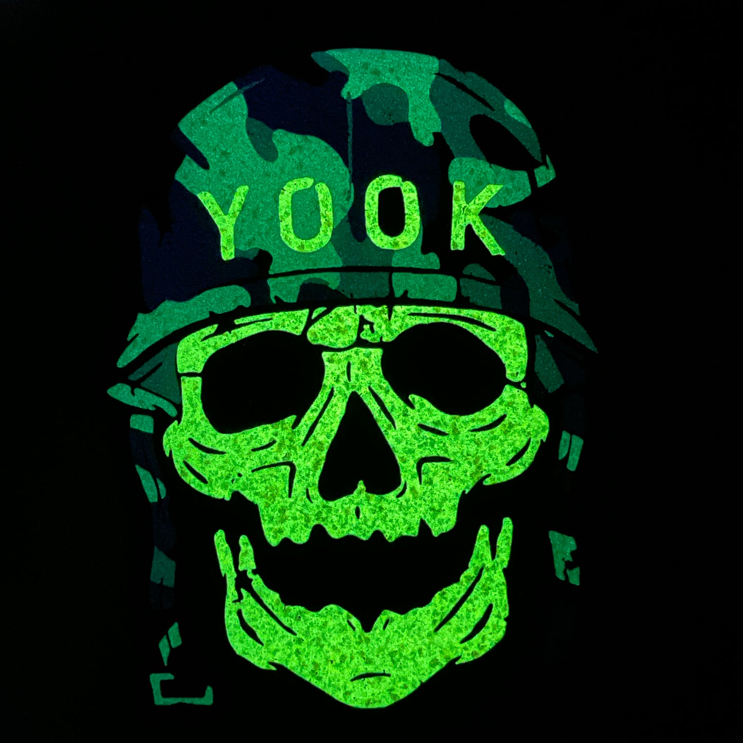 Yook Blue Camo Skull Head Moodmat