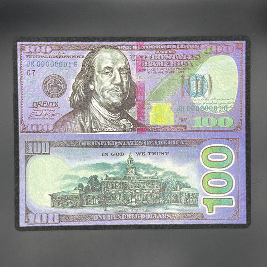 Orfin Purple $100 Bill Moodmat