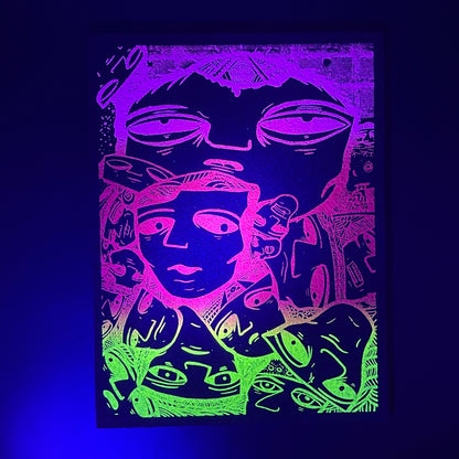 Positive Vibes X Rubezilla Multicolored Faces Moodmat