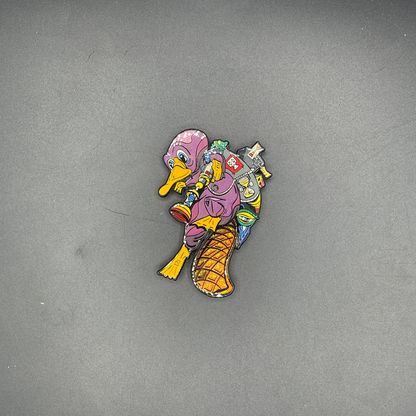FF Studios X C.B.C. Space Traveling Rocket Male Platypus Pin LE75