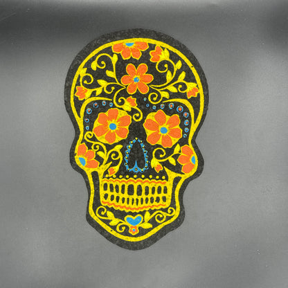 East Coasters Yellow Sugar Skull Mat