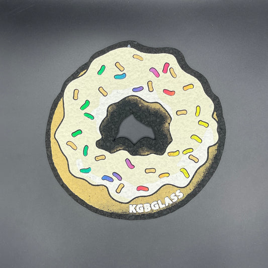 KGB Glass Vanilla Rainbow Sprinkled Donut Moodmat