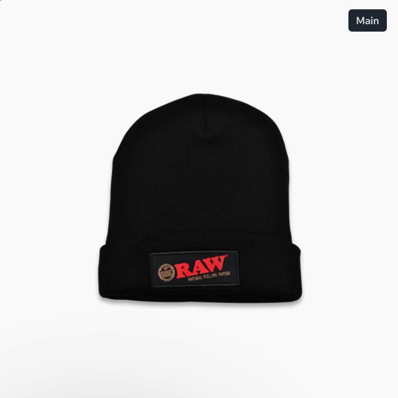 Raw Black Beanie Hat