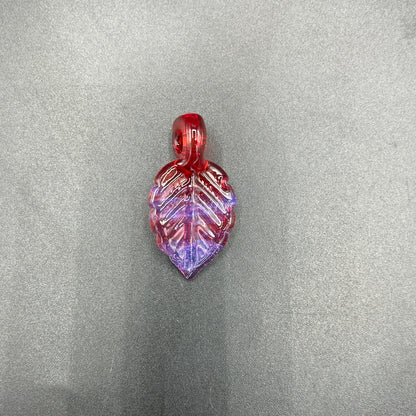 Domepiecer Red & Purple Leaf Blade Pendant