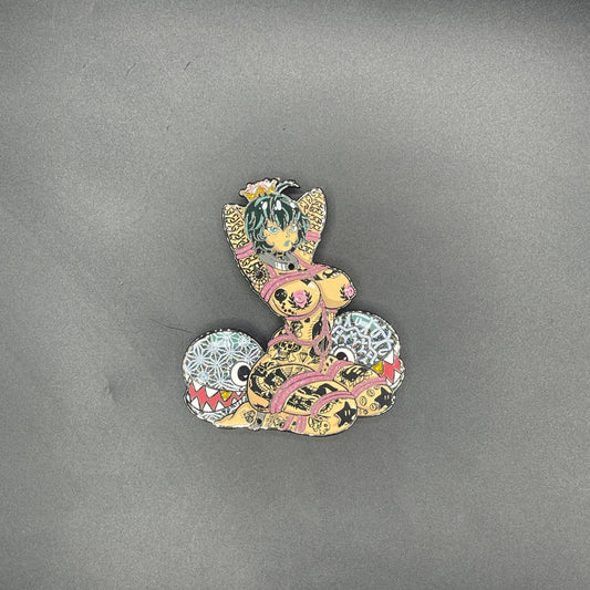 Captivating Audience Pins X Kitsuahri Biting Beauty Pin