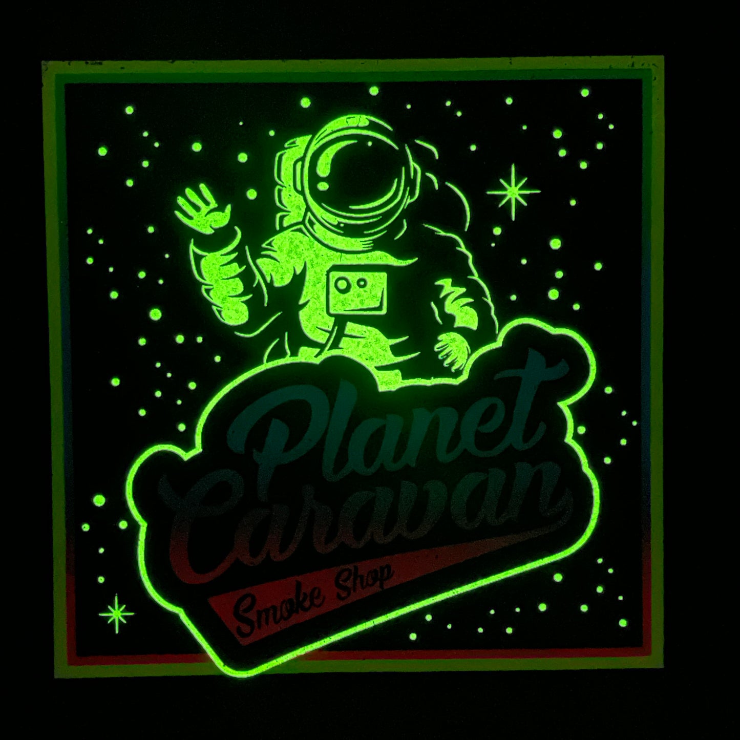 Planet Caravan Neon Astronaut Moodmat