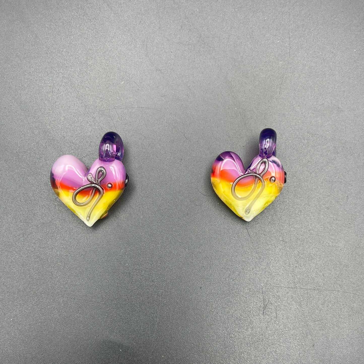 Lyric Glass Mini Sunset Heart Pendant