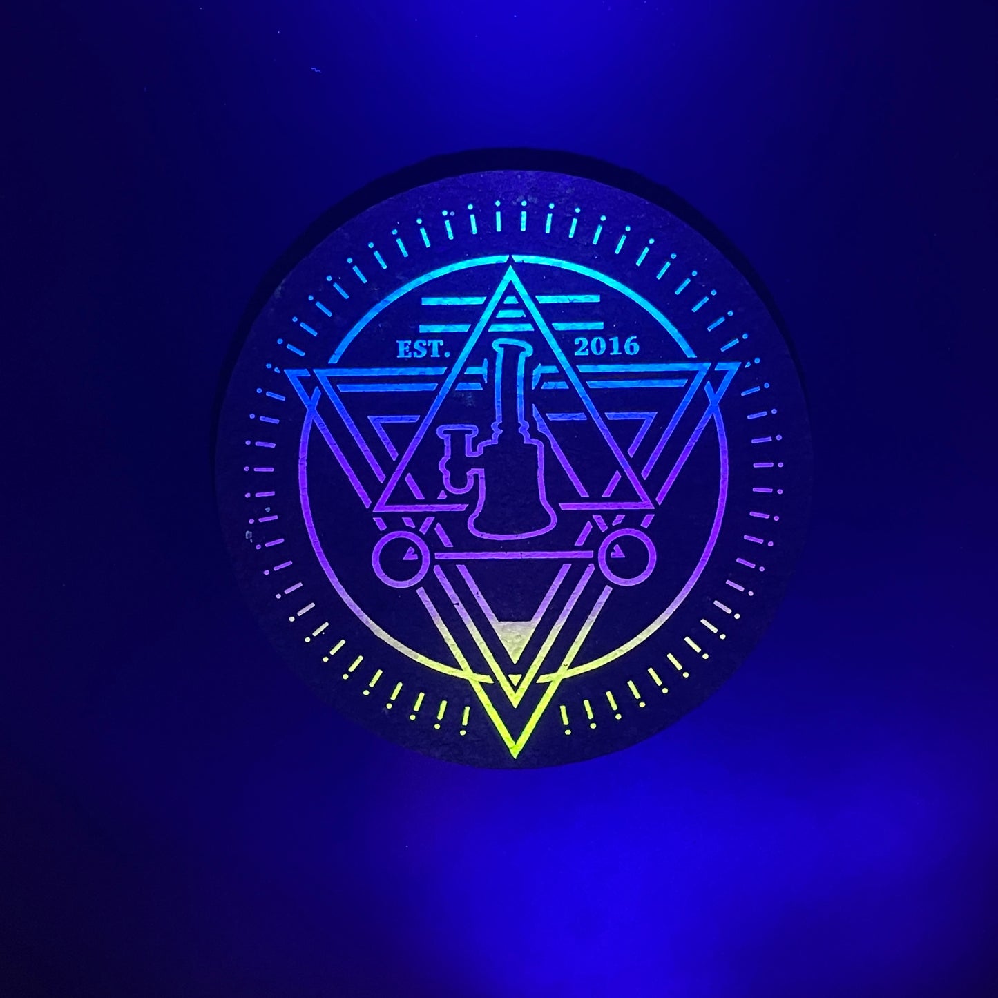 Positive Vibes Blue To Yellow Logo Moodmat