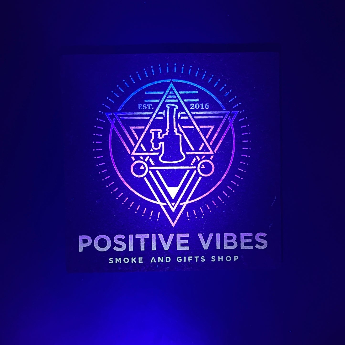 Positive Vibes Blue To Purple Logo Moodmat