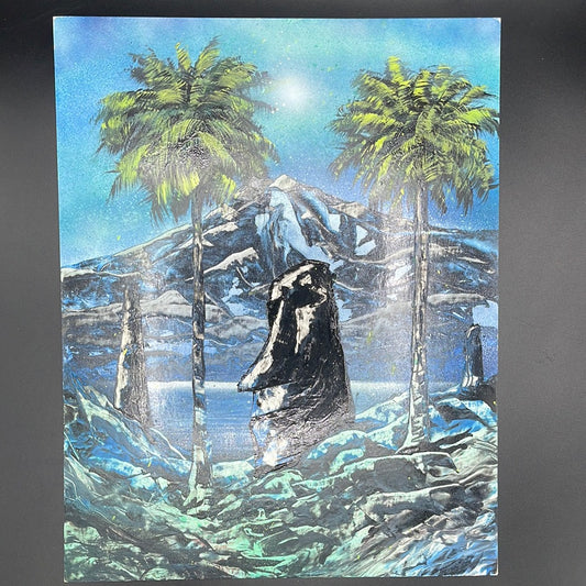 Spray Paint Art Easter Island